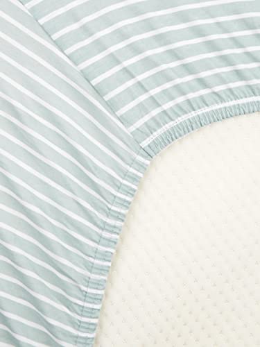 Simple Joys by Carter's Baby 2-Pack Cotton Crib Sheets, Stripe/Avocados, One Size - Image 4