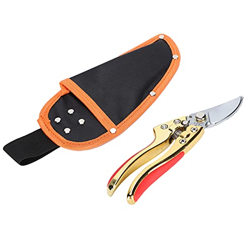 Haofy Pruning Shears, Pruning Branch Scissor, Ergonomic Design Fruit Picking Scissor, Suitable for Branch Pruning, Arranging Flowers, Trimming Plants, with Waist Bag