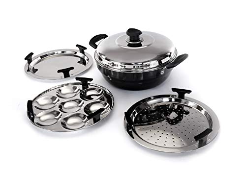 Vinod-Multi-Kadhai-Hard-Anodized-Idli-Maker-Dhokla-Maker-26-cm-Kadai