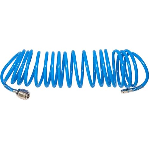 Güde DL-Spiralschlauch 5 mm/5 m (für Druckluft-Kompressoren bis max. 11 bar, Schnellkupplung und Stecknippel… – Ansicht 4