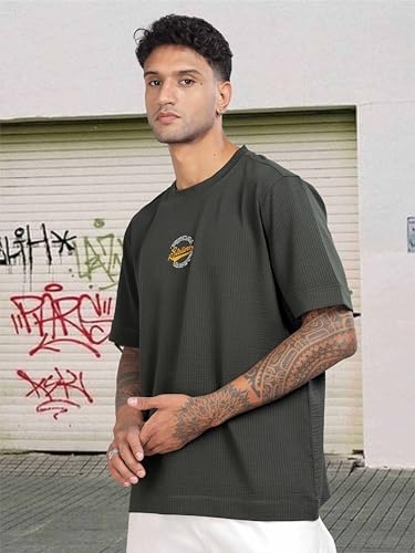 Image of STELLERS Men's Oversized Printed Half Sleeve T-Shirt | Feather Touch Feel | Odour Resistant | Anti-Static | Wrinkle Free | Quick Dry | Stretchable | Lightweight