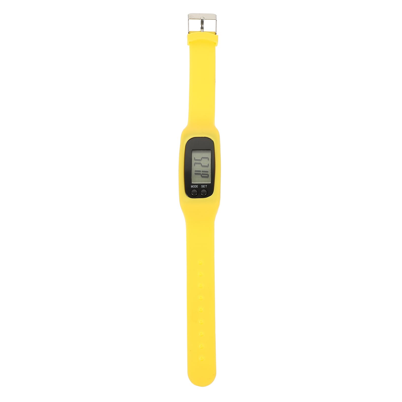 Bracciale Tascabile Silicone in Contapassi Giallo Elettronico | Passi a Lettura Immediata, senza App Né Telefono, Batteria Ag10 Integrata