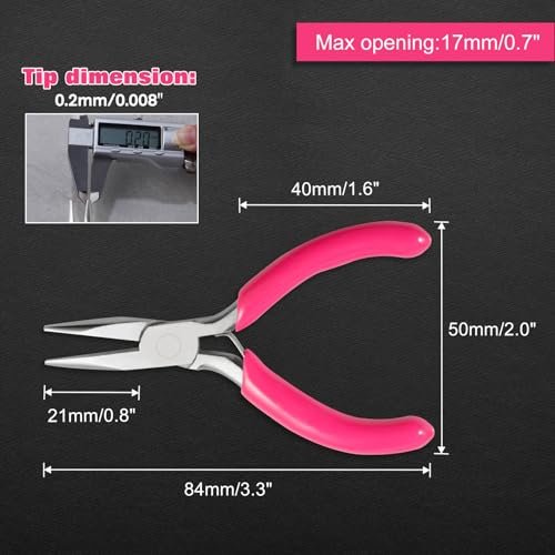 Image of Mini Long Nose Pliers, 3 Inch, Smooth Jaw, Chain Nose Pliers