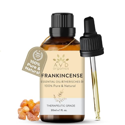 AVD Organics Frankincense Essential Oil 30ml - 100% Pure Oil for Relaxation