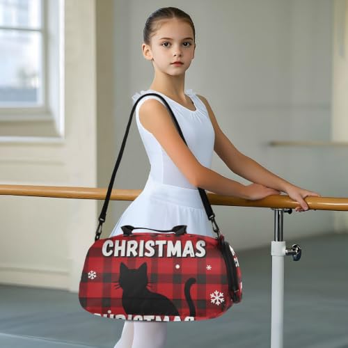 Bolsa de lona de Navidad con compartimento para zapatos que evita la ropa sucia 6