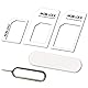 6-in-1 SIM-Karten-Adapter-Kit (Micro, Nano, Standard) für iPhones (16, 15, 14, 13, X Pro), alle Android-Smartphones (Samsung, HTC, Huawei, Sony, Pixel...), iPads und Tablets - von Mobi Lock