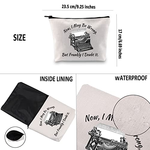 PYOUL Murder TV Show Inspired Gift But Frankly I Doubt It Makeup Bag Jessica Fletcher Fan Cosmetic Bag TV Murder Mystery Series Gift (But Frankly I Doubt It B EU) - Image 3