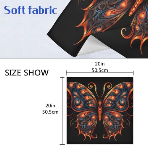 servilletas de tela butterfly multicolor set de 6 miniatura 6