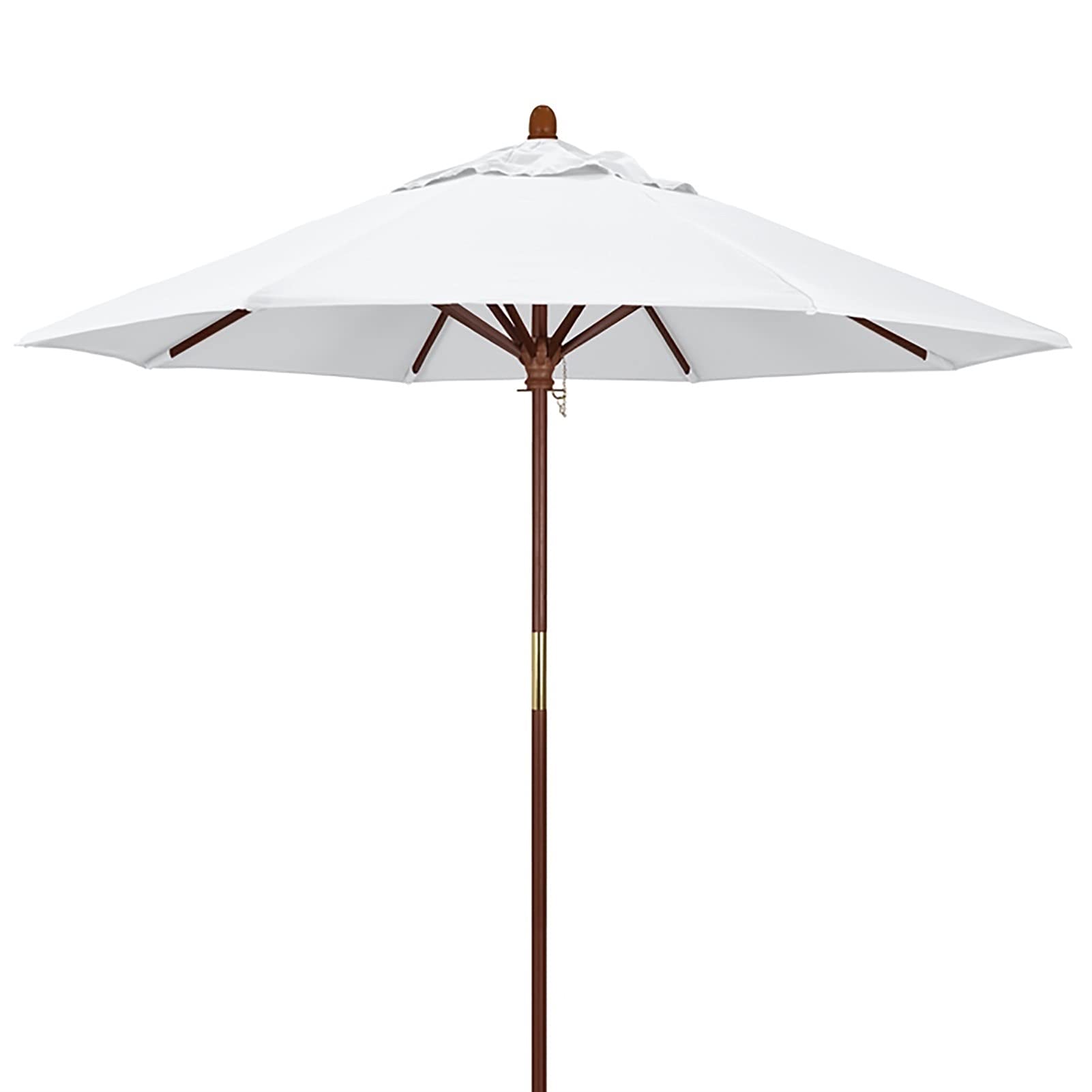 Parasol de jardín con poste de madera elegante y canopía resistente a rayos UV 8