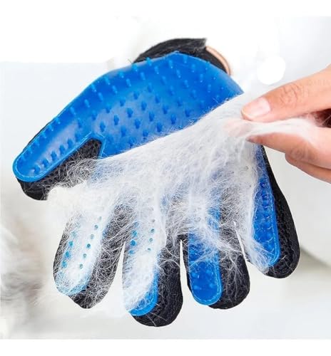 Luva de Escovação para Pets, Removedor de Pelos com 180 Pontas de Silicone, Design Flexível, Ajustáv