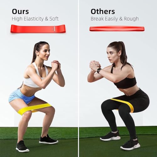 Image of BHAVYATA Mini Loop Resistance Bands for Men and Women, Natural Latex Resistance & Stretch Band for Training, Yoga, Pack of 5 Pcs Different Resistance Levels Elastic 5 Band