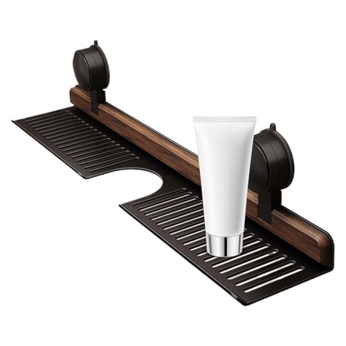 Estante de succión para baño, organizador de ducha montado en la pared con tazas fuertes, estante de pared de ducha, estante de almacenamiento resistente para cocina, dormitorio, baño,