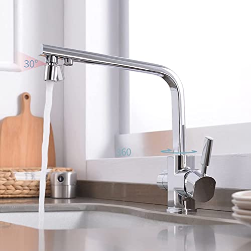 Robinet 3 voies cuisine noir double idéal pour eau pure saine