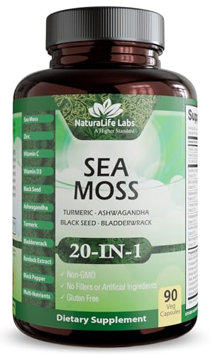 NaturaLife Labs Sea Moss 20-in-1 Capsule Blend (90 ct)