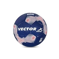 Vector X Mercury TPU Machine Stitched Indoor/Outdoor Water-Resistant Football with Latex Bladder, Navy, Size 5, Suitable for Match and Training for Adults 15+ Years