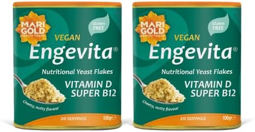 Marigold Engevita Nutritional Yeast Flakes with Vitamin D & B12, 100g (Pack of 2) – Cheesy flavour, High in Zinc, Vegan & Gluten Free