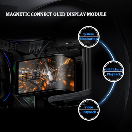 Image of Thermalright Wonder Vision 360 Turbo ARGB Black CPU Water Cooler, 60HZ Curved Screen with 2400x1080 Resolution,for AM4 /AM5,Intel LGA1851 /1700,6.67in 3D Screen High Performance Pump,3000RPM Fan Speed