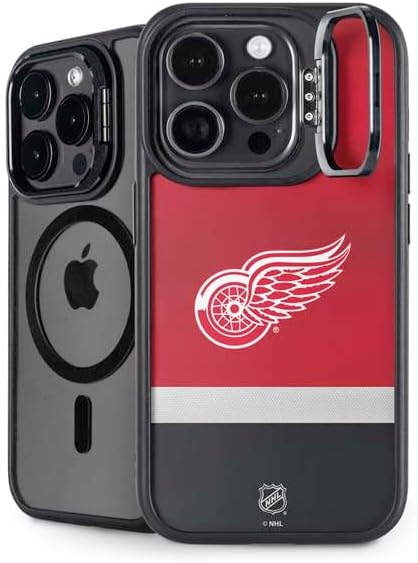 Skinit Kickstand Phone Case Compatible with iPhone 14 Pro - Officially Licensed NHL Detroit Red Wings Jersey Design