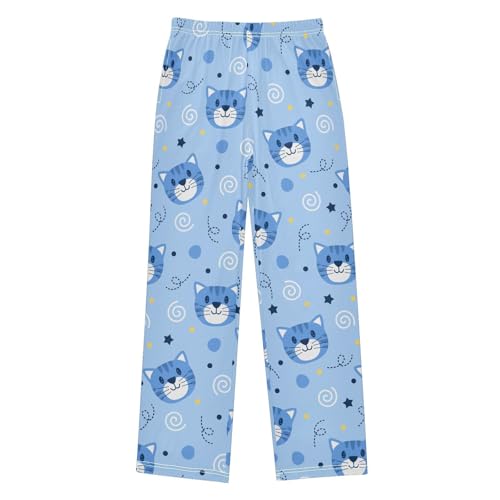 Boys' Pants Cool Cat Long Bottoms Jogger Pants Elastic Waist Trousers with Pockets S-XL