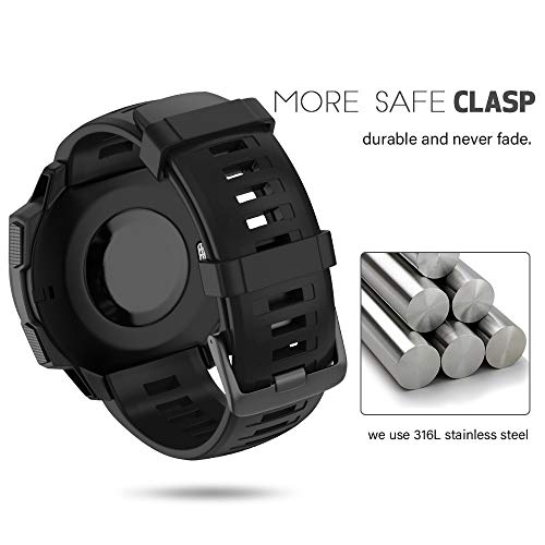 NotoCity-Instinct-Band-Soft-Silicone-Replacement-Watch-Strap-for-Garmin-InstinctInstinct-2Instinct-2-Solar-Sports-GPS-Smartwatch-with-Adapter-Tools