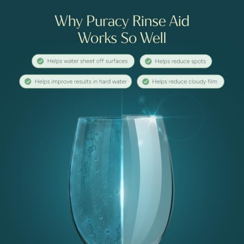 Image of Puracy Dishwasher Rinse Aid Cleaner - Spot & Residue Free, Dishwasher Drying Agent - Must Haves from TikTok Made Me Buy It (Lemongrass, 12 Oz) (Pack of 3)