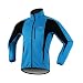 ARSUXEO Winter Warm UP Thermal Softshell Cycling Jacket Windproof Waterproof Bicycle MTB Mountain Bike Clothes 15-K Blue Size XX-Large