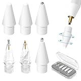 Detoypapa Apple Pencilに対応 ペン先 6本【プロ推薦】アップルペンシル ペン先 収納ケース付き Apple Pencil 第1/2世代/USB-C/Pro用 ipadペンシル チップ 交換用 高感度チップ 正確なコントロール appleペンシル替え芯 (グレー)