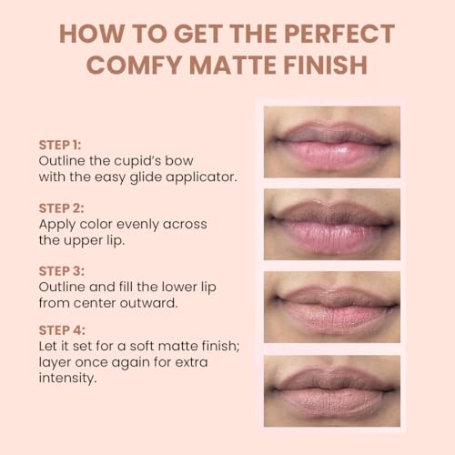 Image of TNW - Comfy Matte Liquid Lipstick | 04 Ballroom Secret | Weightless, Hydrating & Long-Wear | Shea Butter, Hyaluronic Acid & Jojoba Oil | Paraben-Free | 3ml