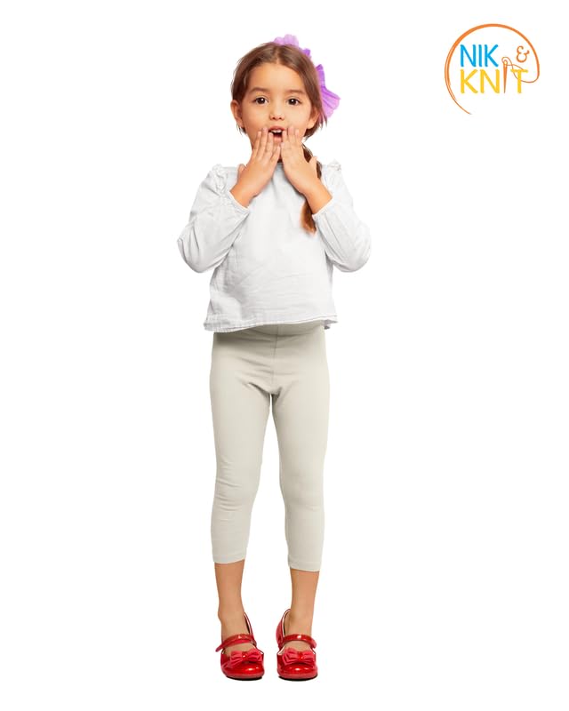 Image of NIK & KNIT Premium Stretchable Plain Capri Leggings for Girls /Kids | Night Wear | Leggings /Capris (Top /T-Shirt NOT Included)