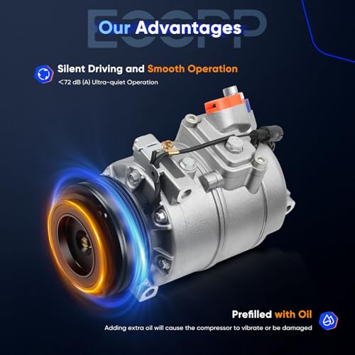 Image of ECCPP AC Compressor with Clutch Fit for BMW X5 3.0L 2003 2004 2005 2006 | Fast Cooling AC Compressor