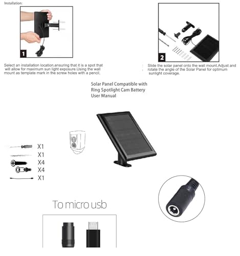 2-Pack 5W Solar Panel Charger (2nd Gen) for Ring Stick Up Cam & Spotlight Cam - image 8