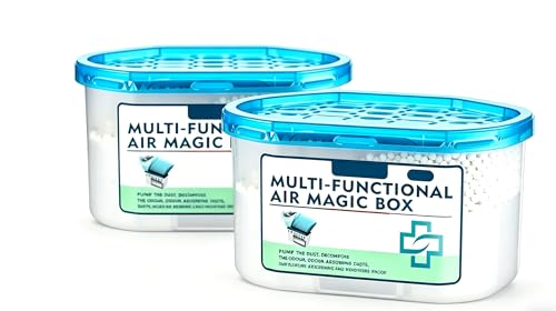 Multi Functional Air Magic Box Dust & Odor Absorber Passive Purifier for Bedroom Closet Pet Room Indoor Use(2 PCS)
