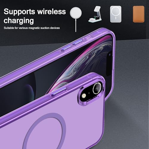 S. Tedazo Magnetic Case for iPhone XR (6.1 inch) Compatible with Magsafe,[Not Yellowing] Slim Thin Shockproof iPhone XR Case-Purple by S. Tedazo - Used condition - Image 3