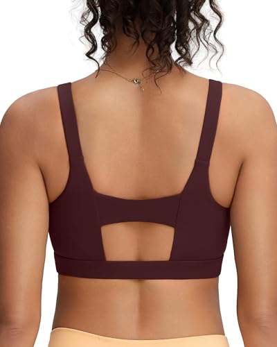 Image of RUNNING GIRL Sports Bra for Women High Support, Molded Cup Supportive High Impact Sports Bras with Sewn in Pads