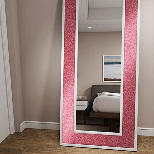 Stickyart Wallpaper Border Self Adhesive Light Carmine Pink Glitter Wall Borders Peel And Stick For Living Room Bedroom Removable Sparkle Straight Border Trim For Classroom Bulletin Boards 3.94"X160" #TOP5