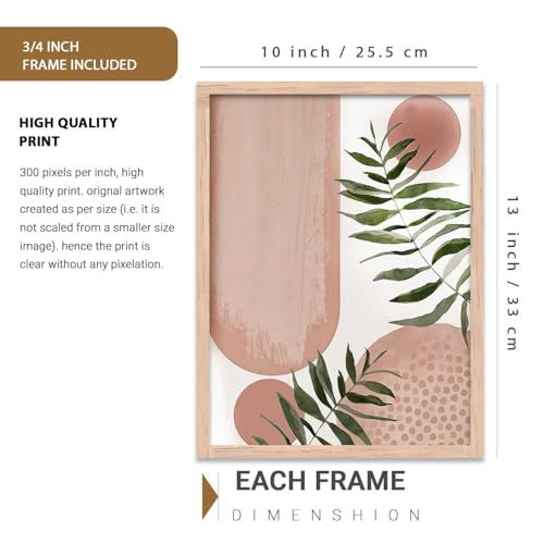 Image of HOTHOUSE Painting Boho Wall Art Home Decoration Paintings With Frame For Living Room Bed Room Hotel Wall Decor Digital Reprint Set of 3 (10X13 inch)