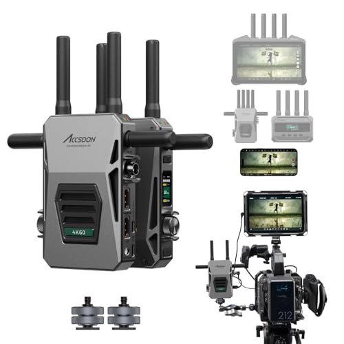Image of Accsoon CineView Master 4K Lite Wireless Video Transmitter&Receiver with SDI HDMI, 1200ft Range 35ms Lat, 4K60 /1080p60 1 Wired iOS+4 App Monitoring, Livestreaming, Pair CineView M7 Pro