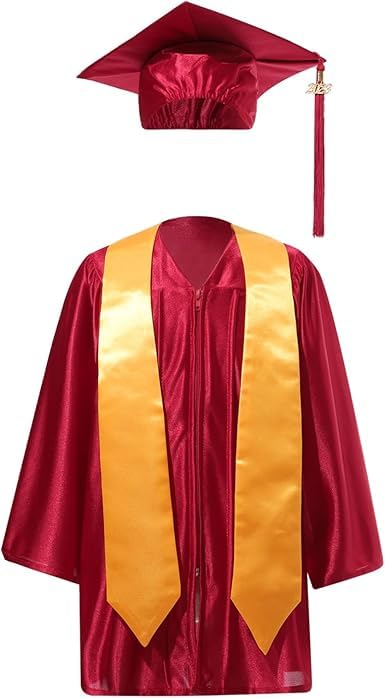 FLIPWORLD Kids Graduation Gown Costume Set with Cap and Stole for Convocation – Ideal for Boys and Girls – Perfect for School Events, Fancy Dress Competitions, and Role Play