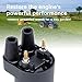 FREPURDO 166-0761 & 166-0820 Ignition Coil for Onan Generator, 12 Volt Replacement Coil with Spark Plug Wires Compatible with Onan Engines P224, B43M, B48G, 5500, Points Models BF/NH/CCK