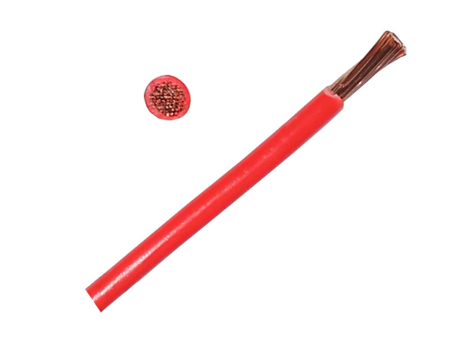Thin Wall Cable Single Core 12v 24v 48v Black Red Round PVC Wire Auto Marine Solar Battery Power (4mm2 Red 39A, 15 Metre Coil)