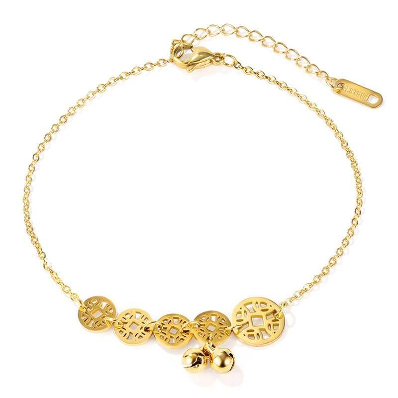 Womens Stainless Steel Filigree Coins Bells With Lobster Clasp, Stackable Ankle Bracelet, Gift Ideas For Women, Adjustable Ankle Bracelet, Lobster Clasps Anklets, Anklets With Charms(Gold) (B0CVS5CBBW) Amazon Price History, Amazon Price Tracker