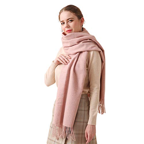 Winter Premium Plain Cashmere Scarf For Women Pashmina Tassel Soft Wool Long And Thickened Shawl Wrap2