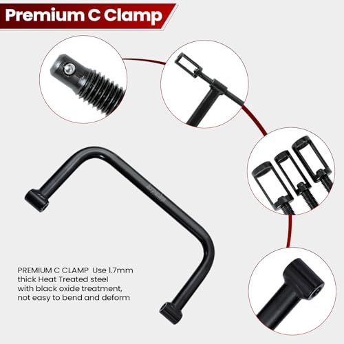 ATPEAM Universal Ventilfederspanner Set, 10pcs Ventilfeder Spanner Satz für Auto, Motorrad und LKW, Ventilfeder Spanner 16-30 mm (10pcs, Rot)