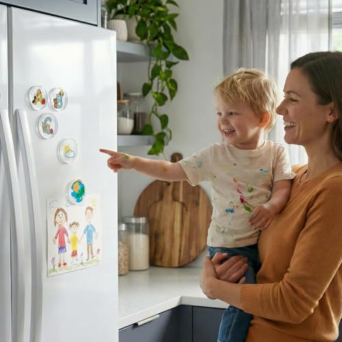 15 imanes redondos transparentes para refrigerador DIY miniatura 4
