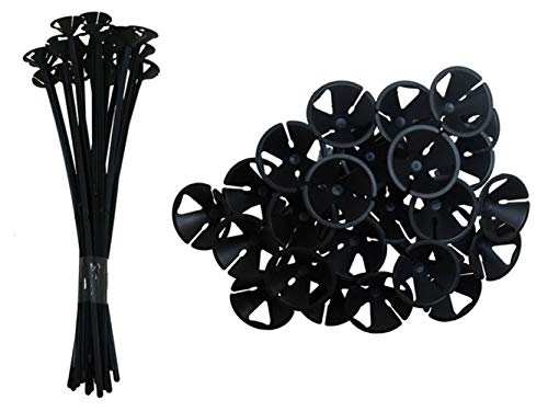 Balloon Stick Holder All-in-one Re-Usable Child Safe Sticks (Black, 100pc)