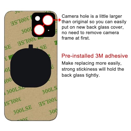 OEM Back Glass Replacement for iPhone 15 6.1-inches with Reparing Tool Kit (Pink)