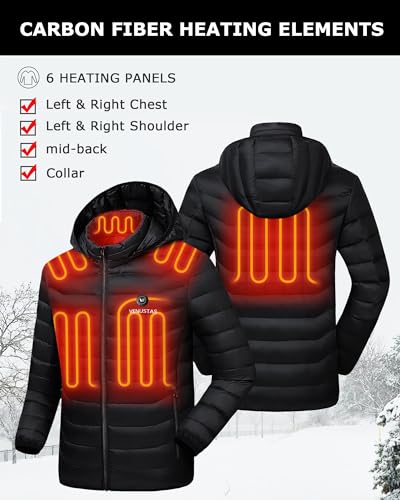 Venustas Unisex Heated Jacket (Size Small), and an Extra Ultra-Compact 4800mAh Battery Pack2