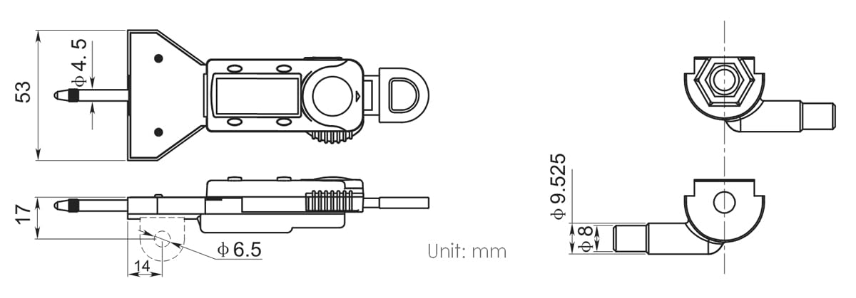 Dasqua 4710-1205 - Set di 7 misuratori di profondità elettronici, 0-16"