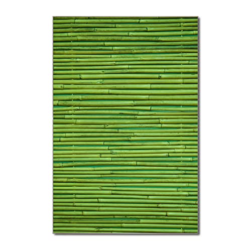 banjado Glas Magnettafel (80 x 120cm) - Magnetwand Glas - Magnetpinnwand als Memoboard - Pinnwand Magnettafel Küche, Büro, Kinderzimmer - Bambus Grün