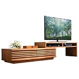 タンスのゲン テレビ台 伸縮タイプ 幅110～210cm アルダー無垢 天然木 マルチ収納 完成品 ナチュラル 38700023 (106264)